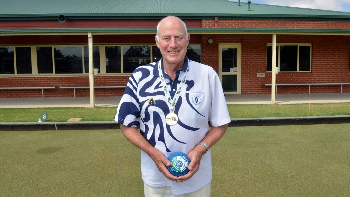 STUNNING DEBUT: Kangaroo Flat Bowling Club’s Bob Morrall added to the region’s winning spree as he took out the Deaf Sports Australia singles title at his first attempt. Picture: BRENDAN McCARTHY