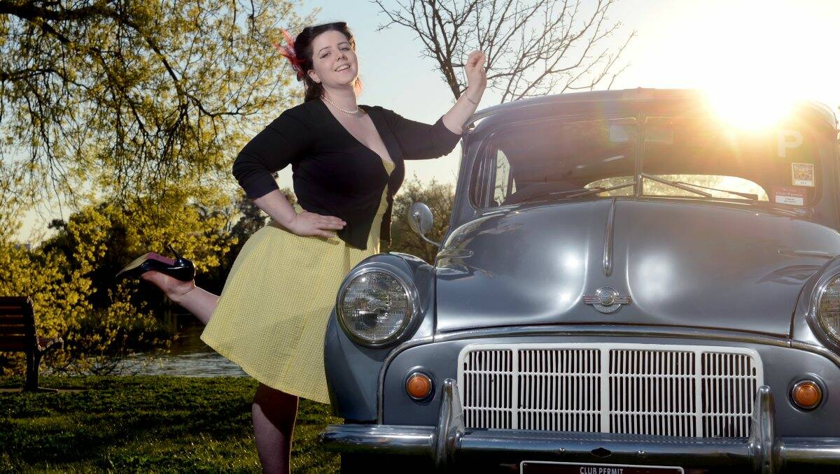 FIFTIES FUN: Pinup girl Laura Maywood aka “Miss Bettie B Goode” is competing in Miss Pinup Australia. 