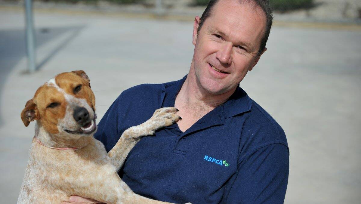 Jessie with Mark Goodwin from the RSPCA. 