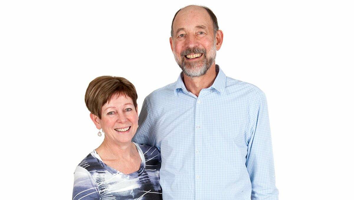 Generous: Glenys Stewart and her husband David Stewart, who received the kidney transplant. 