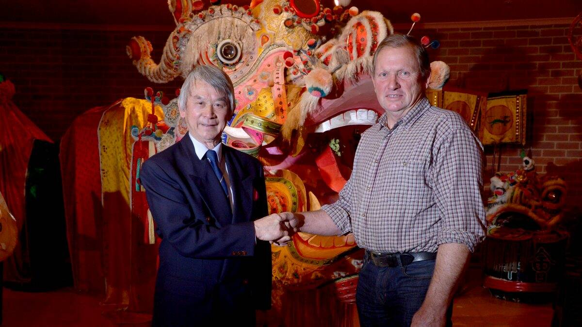 new leader: Russell Jack and new Bendigo Chinese Association president Charles Lougoon.
