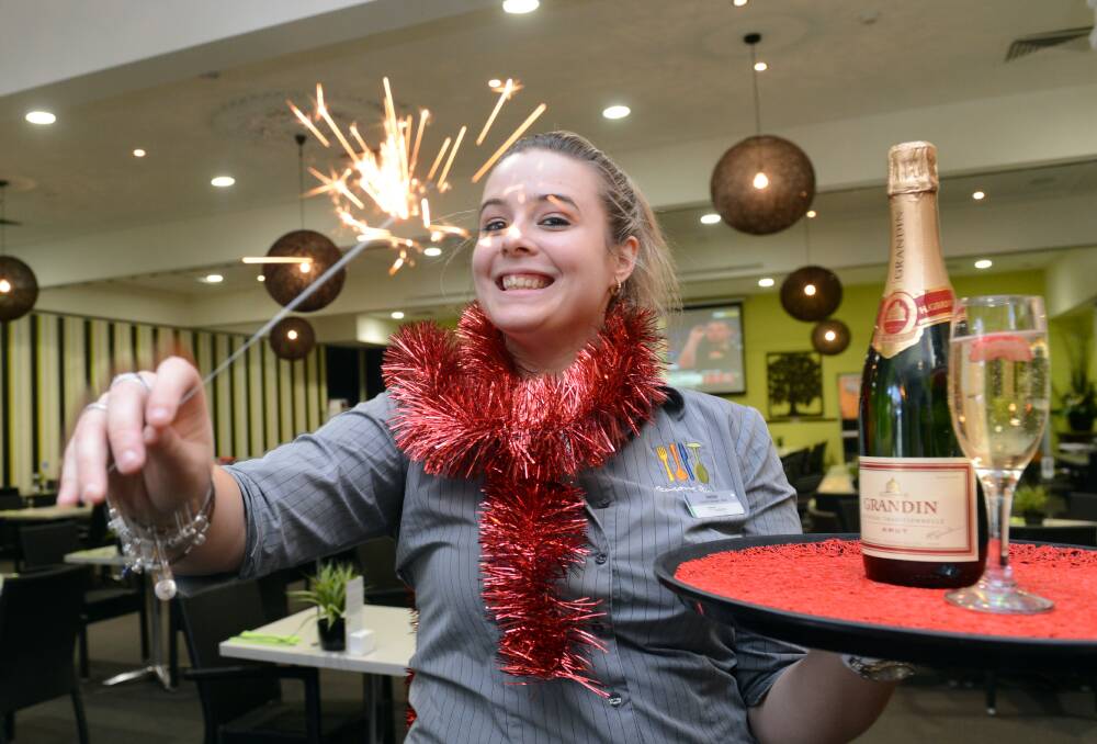 FESTIVE: Jackie Swift from the All Seasons hotel gets into the  New Year’s Eve spirit. All Seasons is holding a NYE celebration in its function room. 