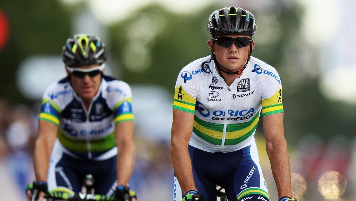 ONE TO WATCH: A dual winner of the tour, Simon Gerrans, at right, from Orica-GreenEDGE is one of the favourites in this year's race. Picture: GETTY