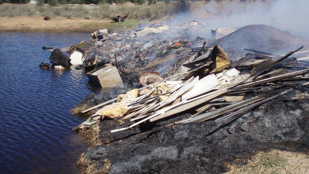 TOXIC: Romlent Pty Ltd in Lockwood South has been fined for burning industrial waste.