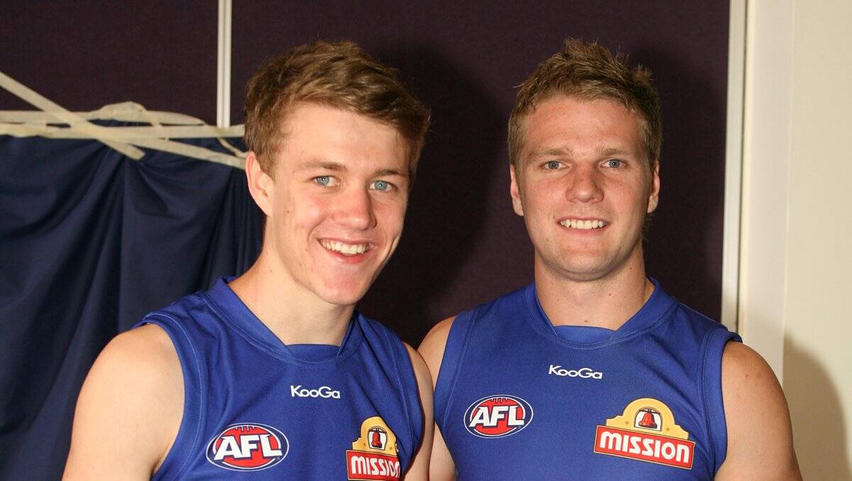 TOP PICKS: Jackson Macrae and Jake Stringer were the Western Bulldogs No. 2 and 1 selections at last night's AFL national draft. Picture; GETTY 