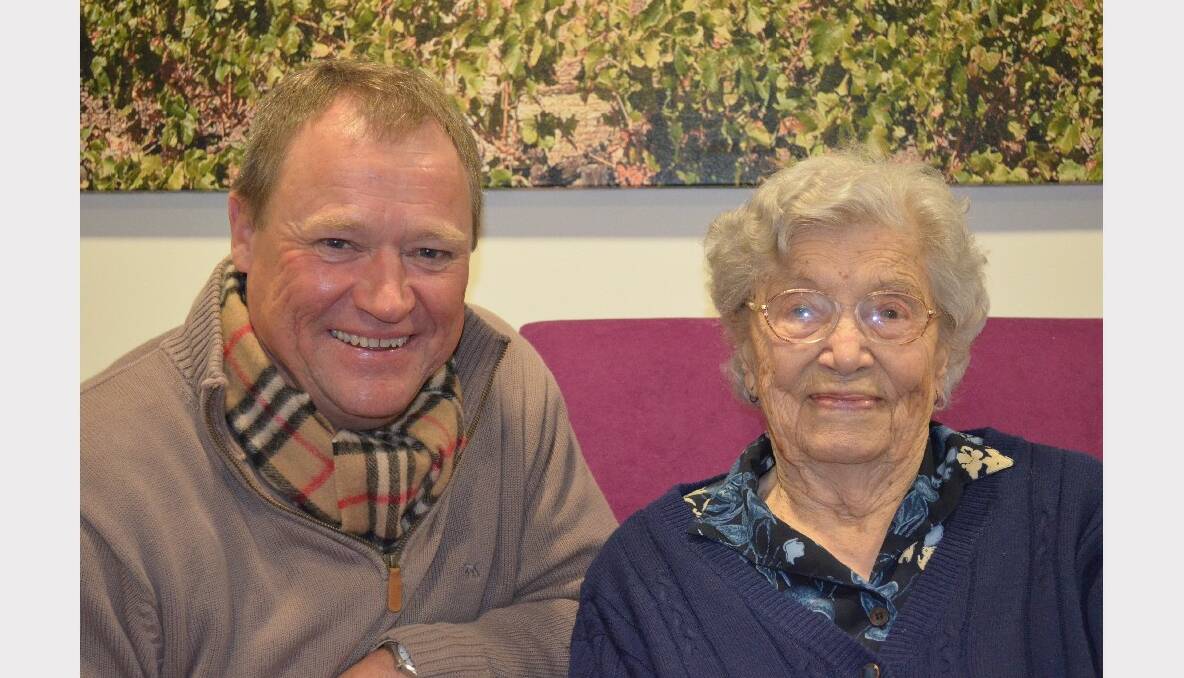 Tony McEvoy catches up with winning owner Lindy Johnston, aged 101, at Tanunda Lutheran Home.   