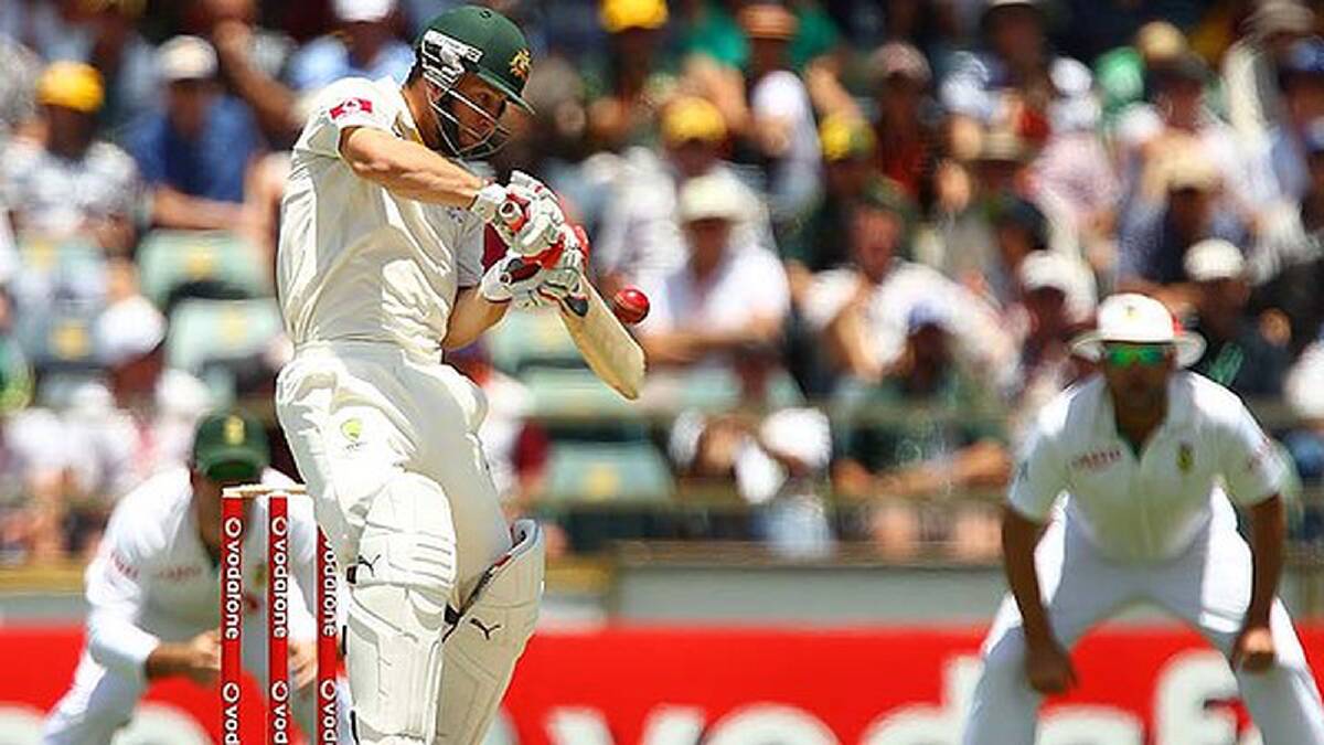 Matthew Wade's smart counterattacking was all that stood between Australia and first innings oblivion. Photo: Getty images