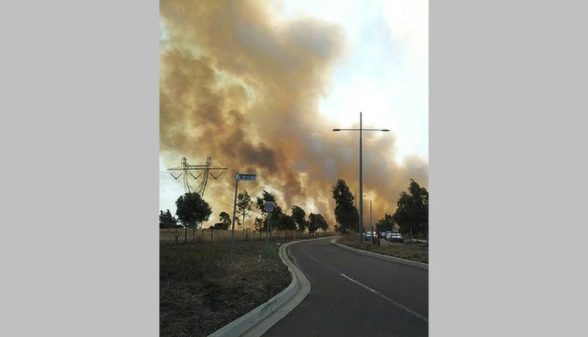 The Age reader Jacqui T snapped this photo in Lyndarum Drive, Epping about 4pm yesterday. Photo: Supplied