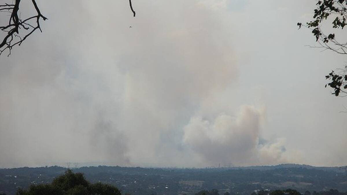 The Age reader Max Garner sent us this image of the Epping grassfire. Photo: Supplied