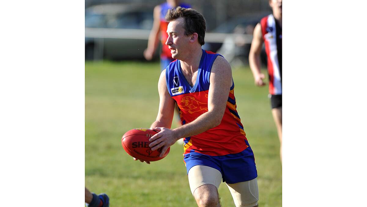 Brett "Freddo" Rogers in his 200th game for Marong. Pictures: JULIE HOUGH
