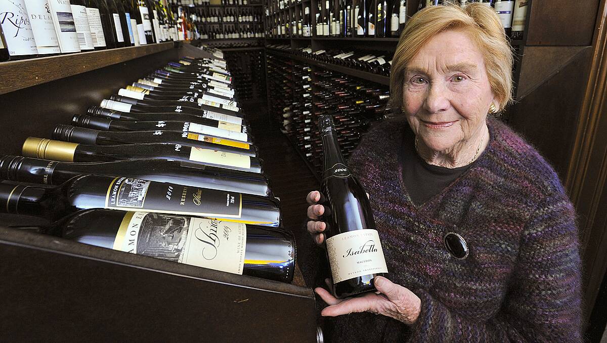 Alma Leamon with wines from Leamon Estate.