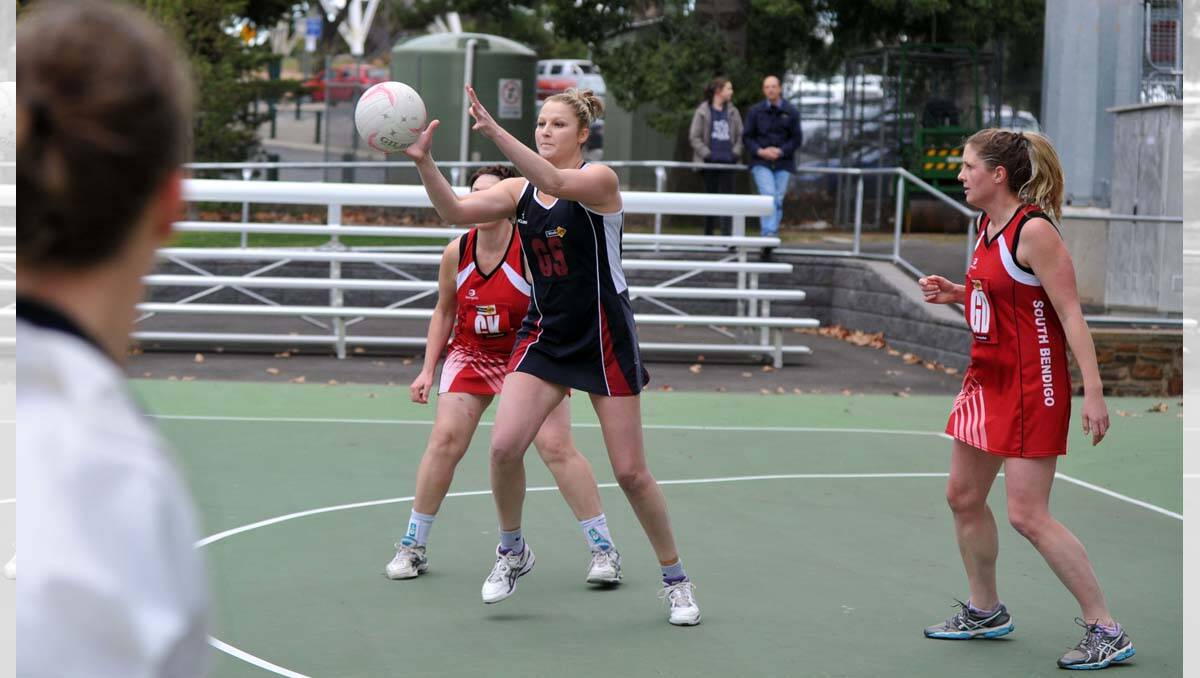 A Grade netball at the QEO. South Bendigo Vs Sandhurst. Picture: Julie Hough