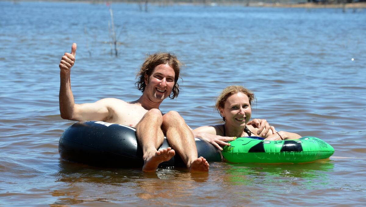 Chris and Julie Tzaros from Melbourne at Lake Eppalock. Picture: Jim Aldersey