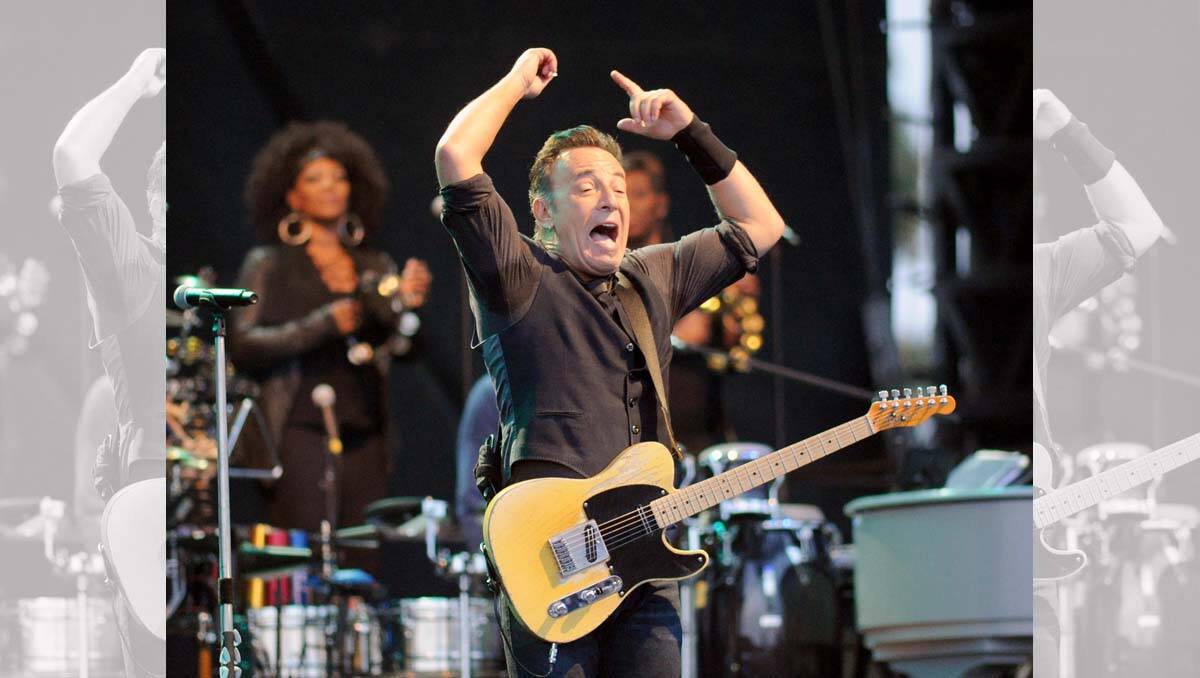 Bruce Springsteen and the E-Street Band perform at Hanging Rock. Picture: Jodie Donnellan