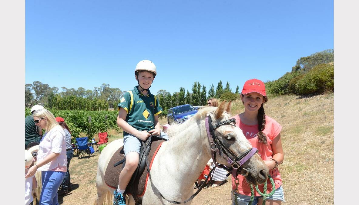 Australia Day Camp Quality fundraiser at Lynnevale Winery. Declan Beatty and Evie Jackson. Picture: Jim Aldersey