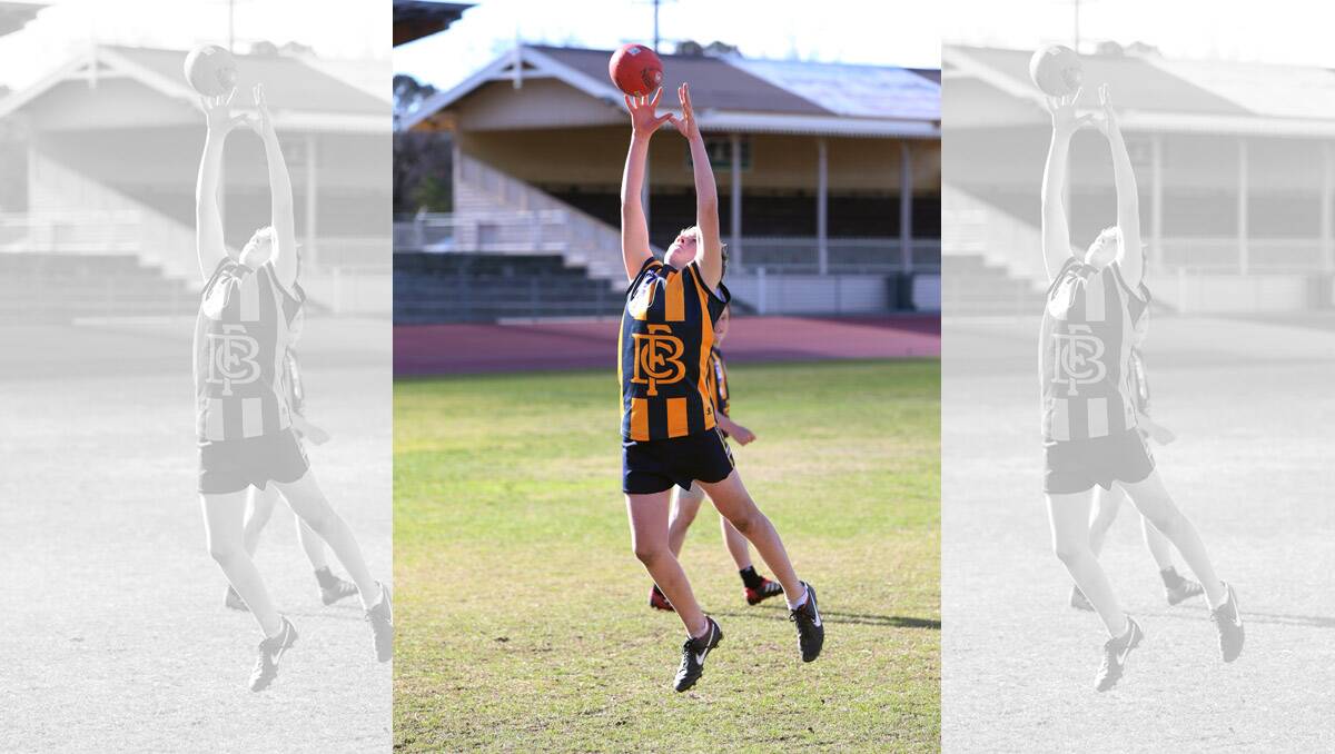 Holiday footy clinic at Tom Flood Centre. Will Wallace. Pictures: Peter Weaving 