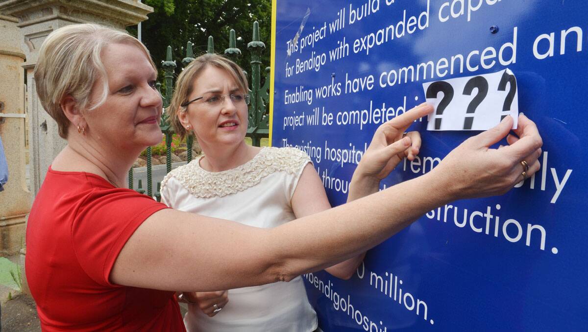 Bendigo Labor MPs Jacinta Allan and Maree Edwards will raise questions about the Bendigo Hospital project in Parliament today.
