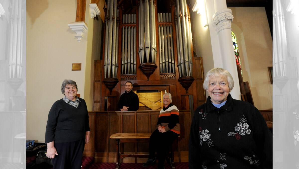Member of the parish council Karen Akers, church warden Tim Johns, parishioner Sonia Sibley and organist Val Johns. Picture: Jodie Donnellan 