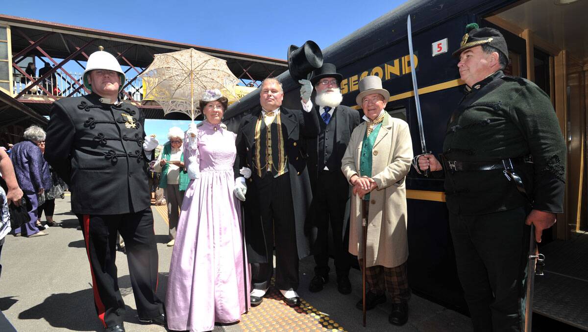 150 years of rail celebrations. The reenactment team. Picture: Julie Hough