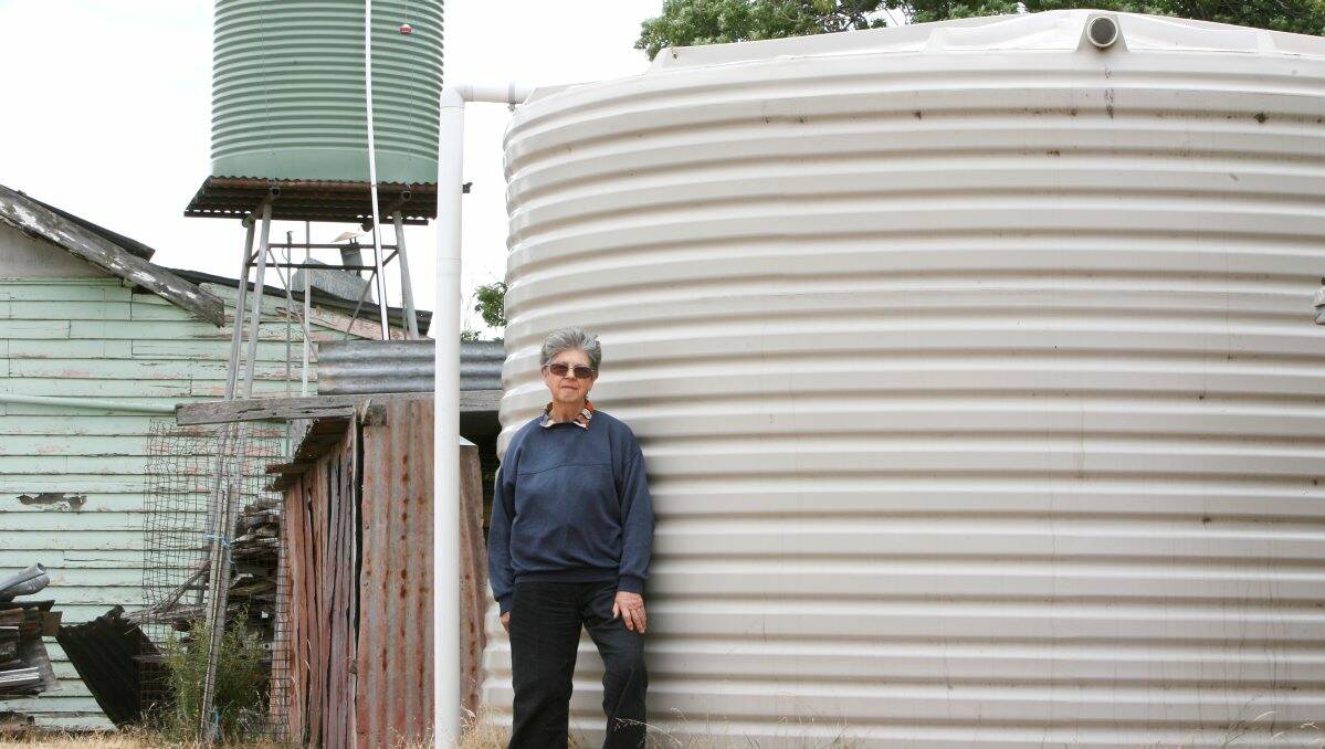 CONCERNED: Sebastian resident Pat Horan says she can not rely Coliban and has her own water tanks and windmills. Picture: PETER WEAVING