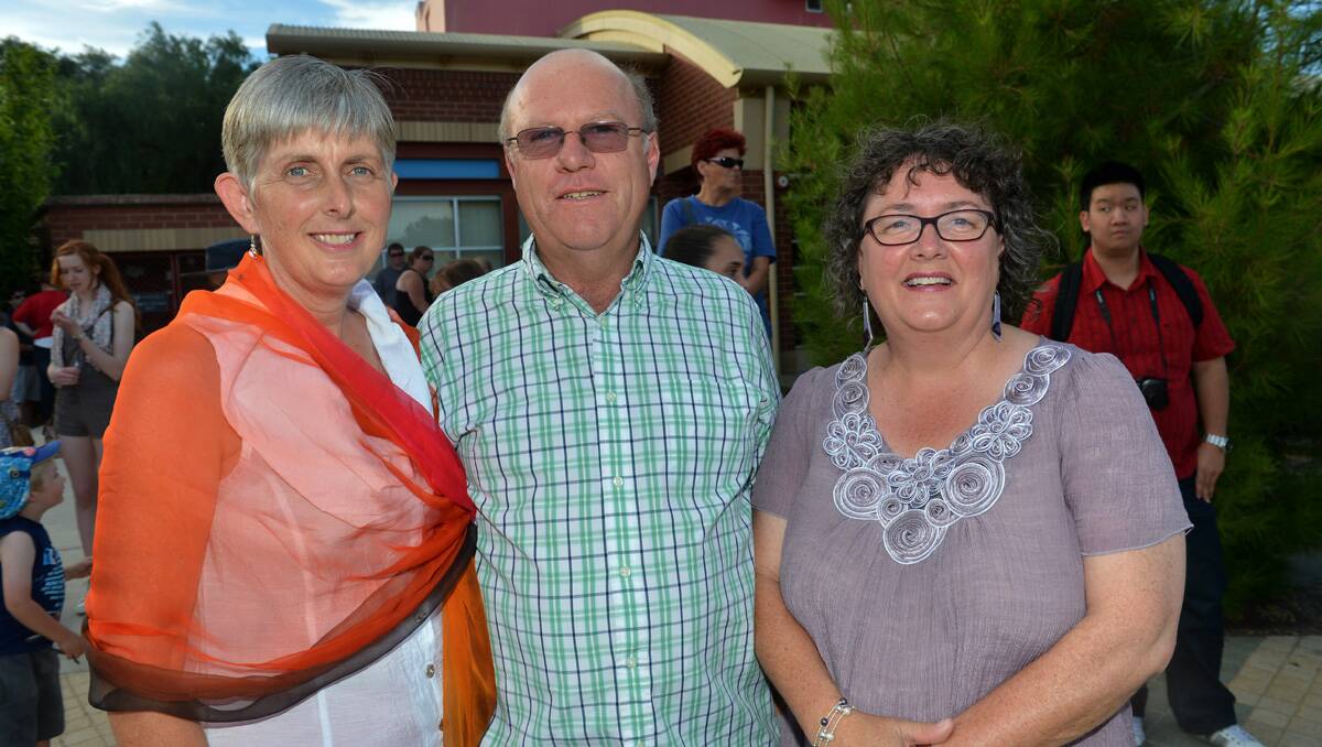 Chinese New Year celebrations at the Dai Gum San precinct. Robyn and Robert Hillam and Susan Dodd. Picture: Julie Hough
