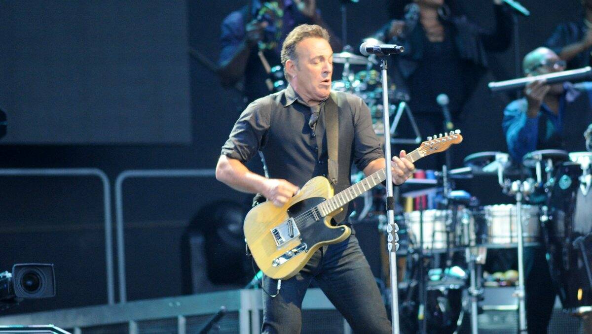 HEADLINE ACT: Bruce Springsteen on stage at Hanging Rock. 