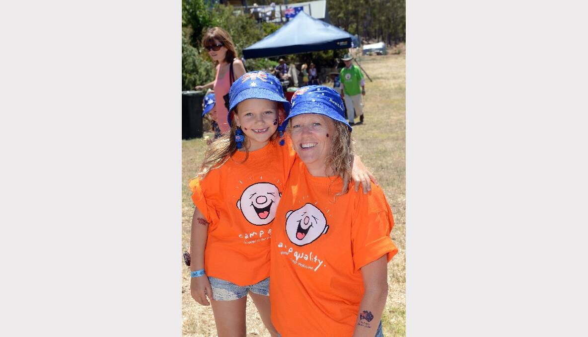 Australia Day Camp Quality fundraiser at Lynnevale Winery. Keilah and Jo Kelly. Picture: Jim Aldersey