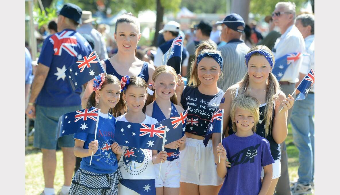 Australia Day celebrations at Lake Weeroona. CV Dance studios students before their performance. Picture: Jim Aldersey