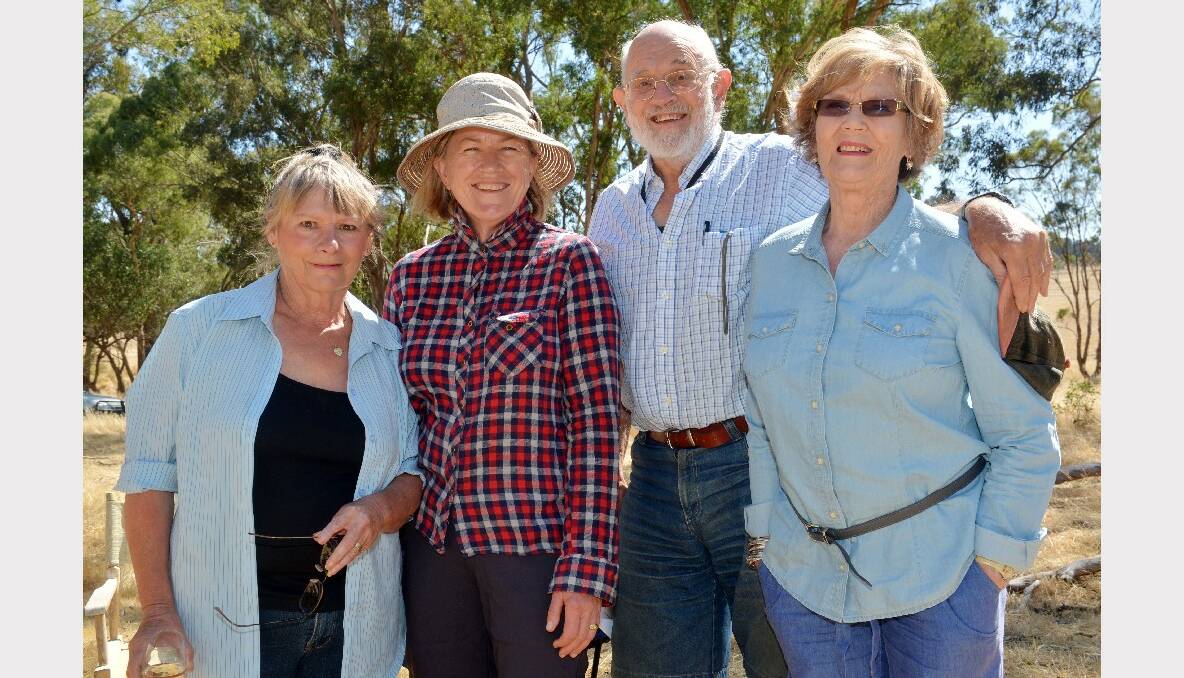 Australia Day celebrations in Faraday. Heather Elliot, Anthea Matley, Robert English and Jane Ross. Picture: Brendan McCarthy