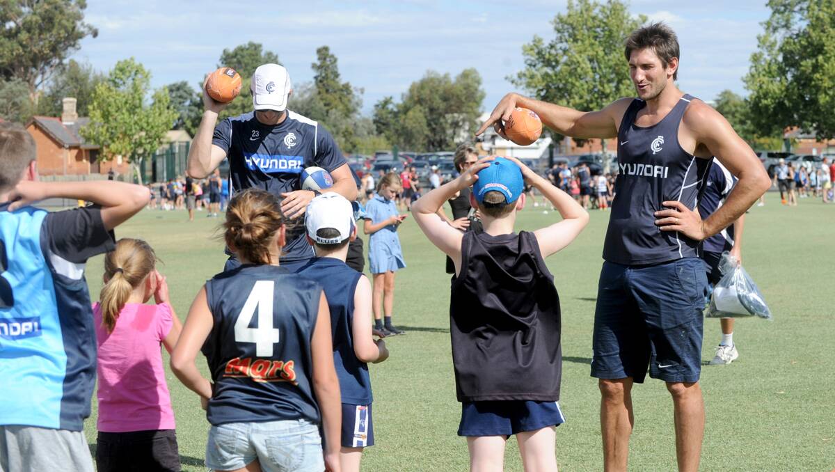Carlton super clinic at the QEO. Picture: Jodie Donnellan