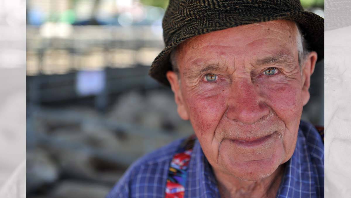 Tom Walsh from Trentham at the Kyneton Saleyards. Picture: Brendan McCarthy