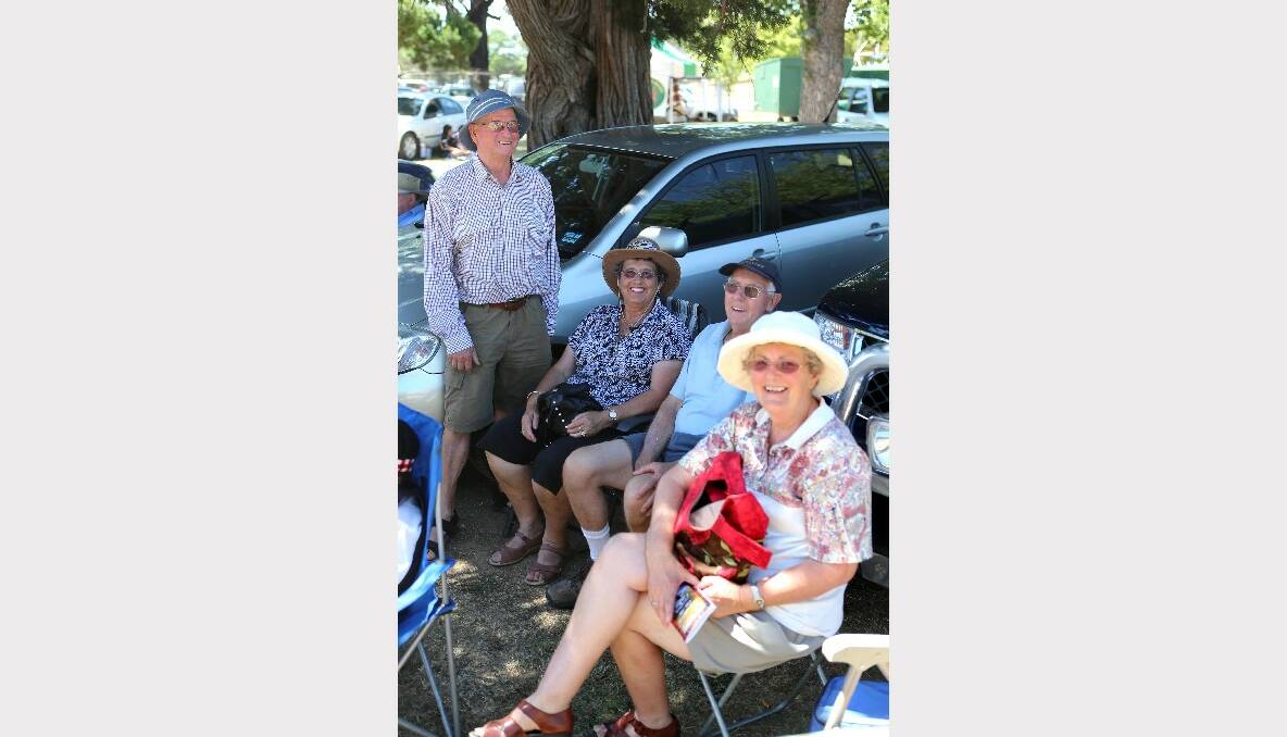 Maryborough Highland Gathering. Colin and Betty McIntosh from Eldorado with Ron and Trish Hocking from Yarrawonga. Picture: Peter Weaving