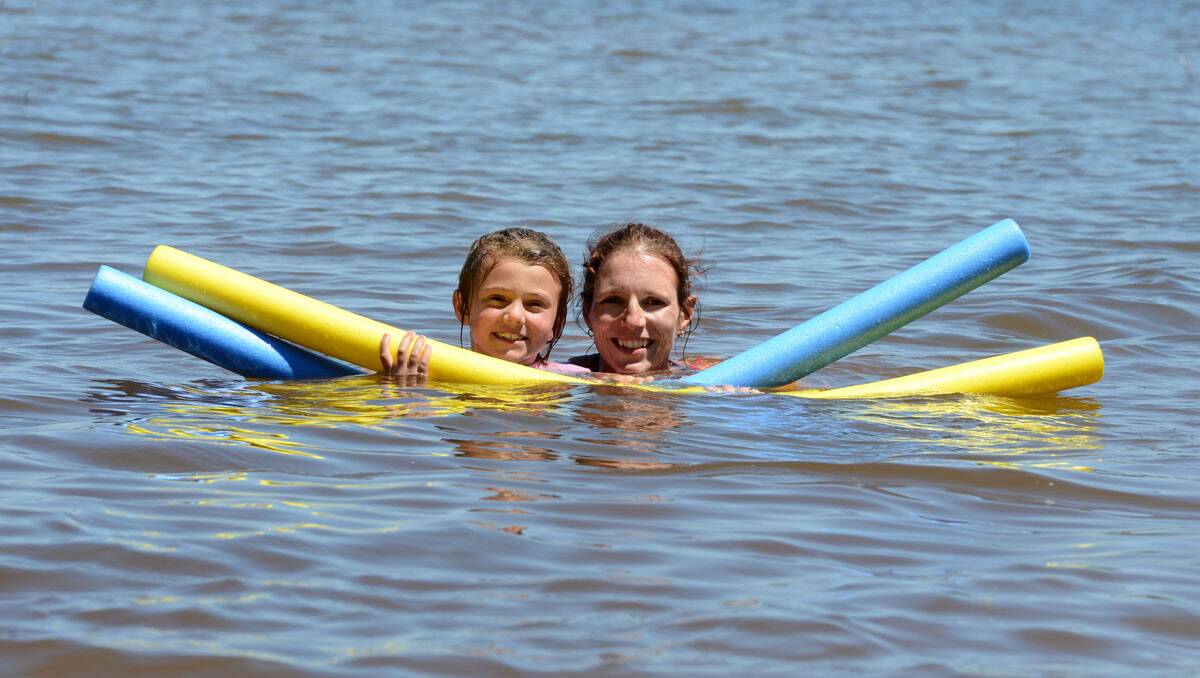 Gabby Tzaros and Maree Guizzo from NSW at Lake Eppalock. Picture: Jim Aldersey