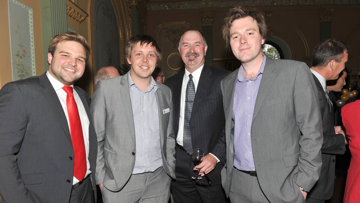 Bendigo Inventor Awards. Hamish Riley, James Reade, Noel Hobley and Nic Bannan. Picture: Jodie Donnellan