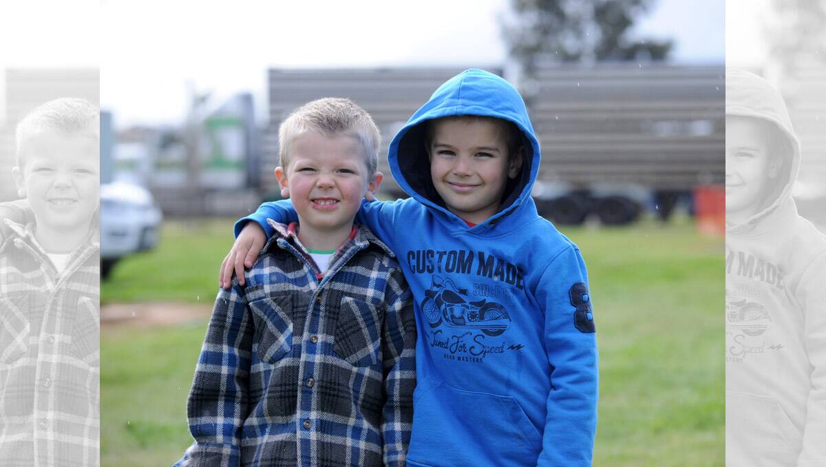 Rory, 5 and Leo Hayes, 4 from Elmore.    Picture: Jodie Donnellan 