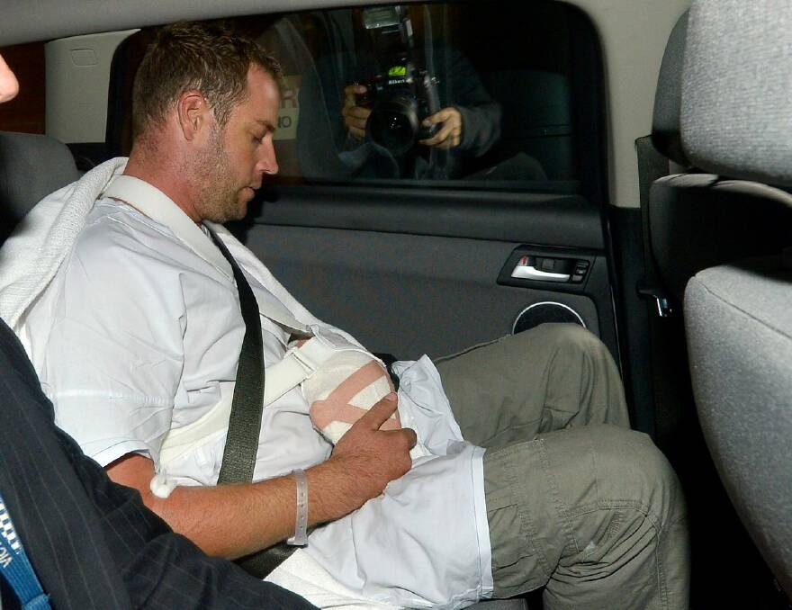 MURDER CHARGES: Ross Streeter arrives at St Kilda Road police complex yesterday. Picture: JOE ARMAO