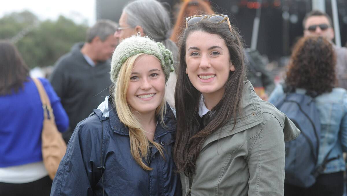 Bruce Springsteen and the E-Street Band perform at Hanging Rock. Alex Morgan and Beth Mazzarella. Picture: Jodie Donnellan