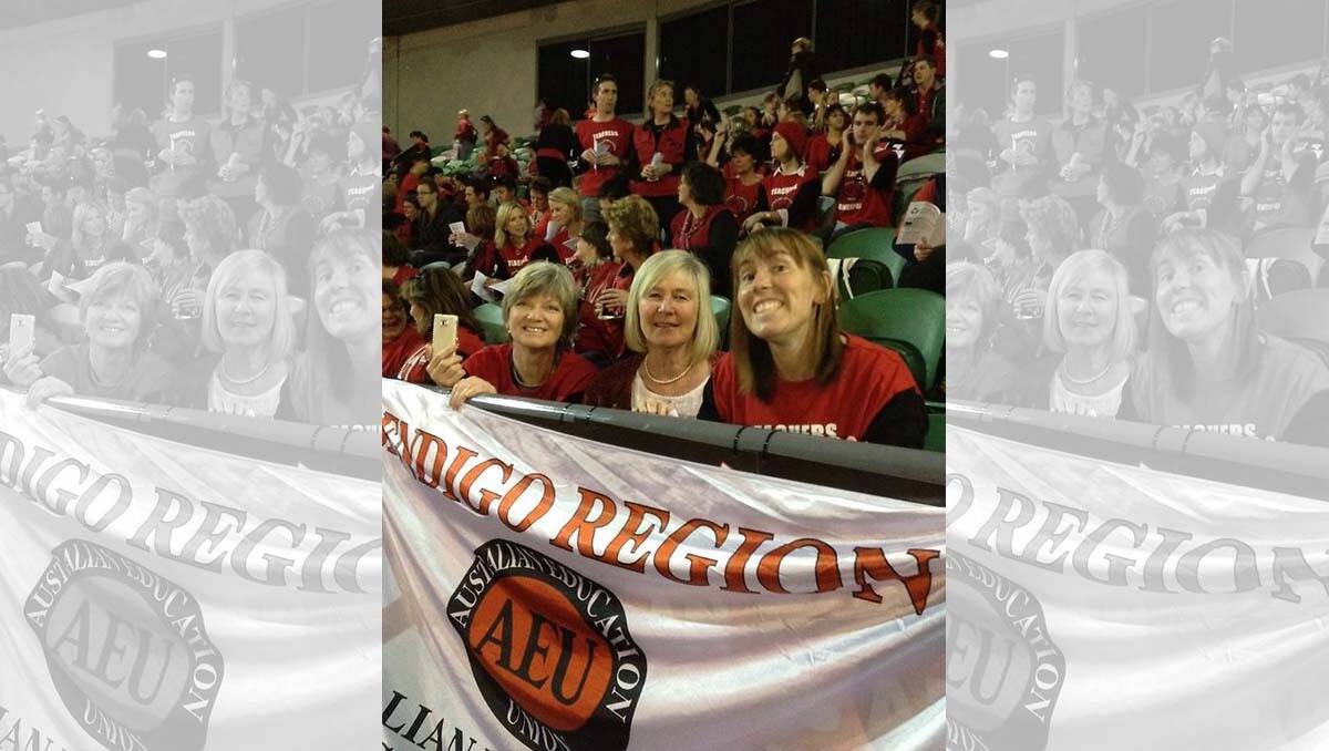 Bendigo teachers at Hisense Arena. Picture: Tracey Lee
