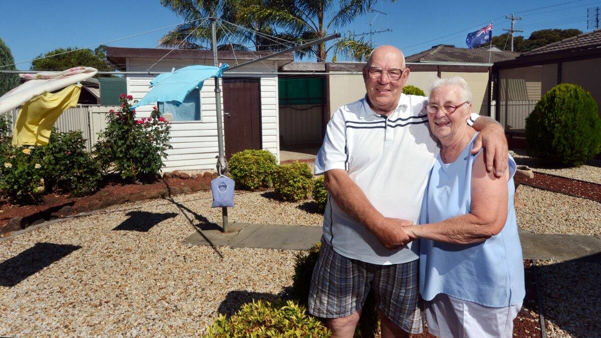 PROUD: Arthur and Mabel Wright are ready to become Australian citizens on Saturday. Picture: BRENDAN McCARTHY