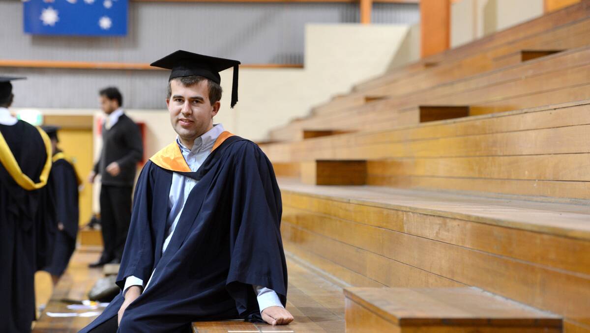 La Trobe University Bendigo graduation. Shane Spowart. Picture: Jim Aldersey