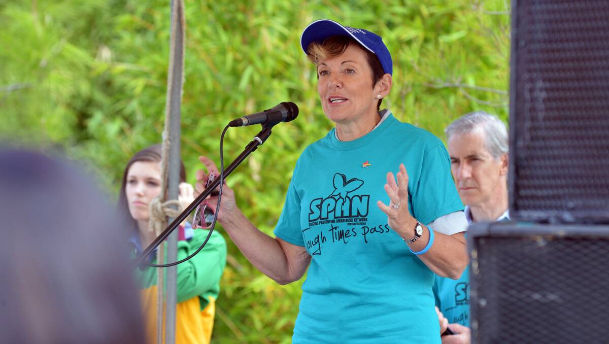 SPAN suicide awareness walk 2013. Beyond Blue CEO Kate Carnell. Picture: Julie Hough