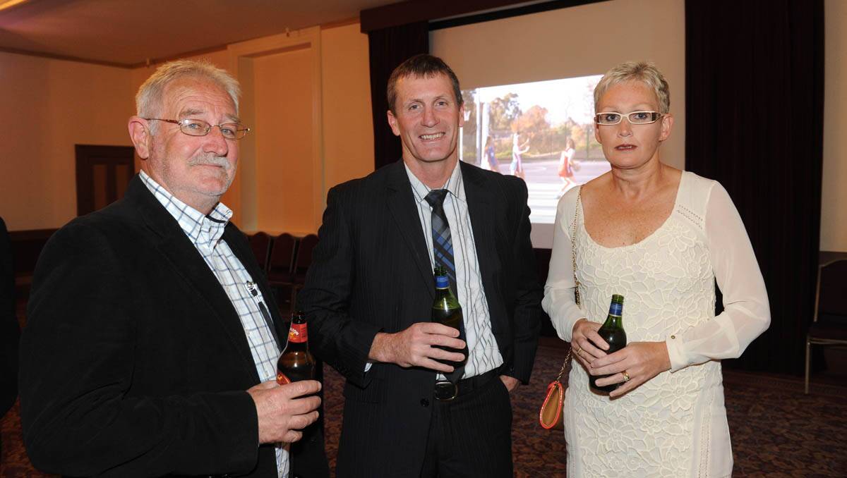 Michelsen Medal 2012. Mick Gastin, Kevin Walsh and Frances Walsh. Picture: Peter Weaving