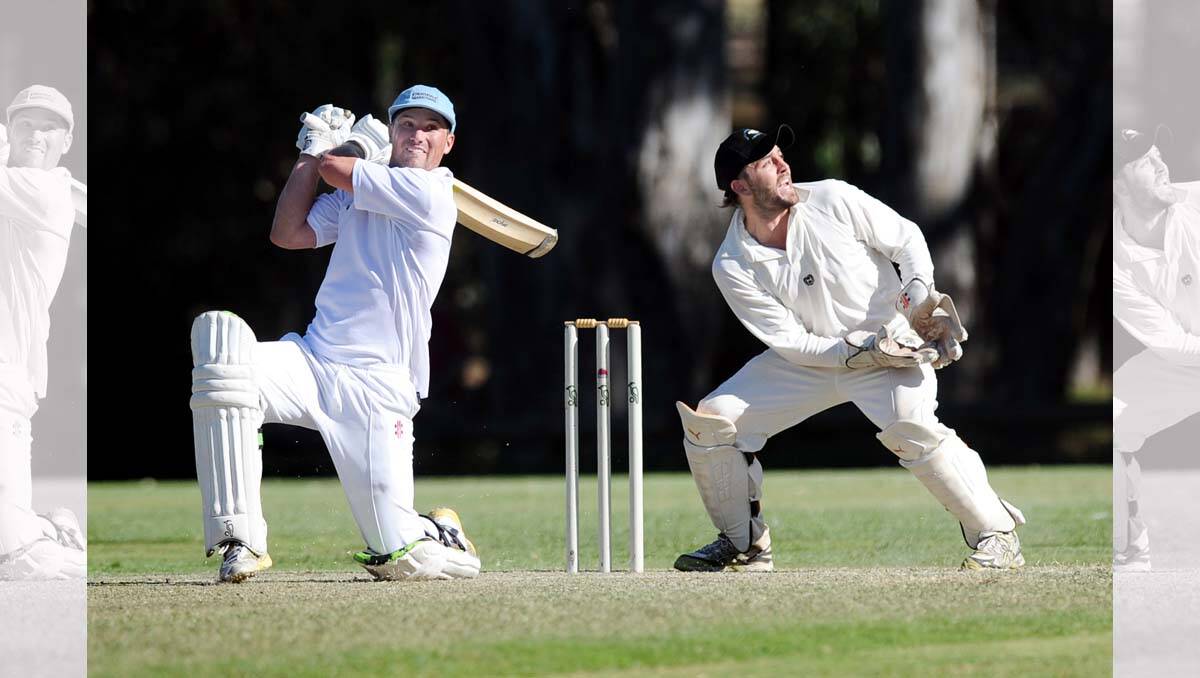 Cricket action. Picture: Julie Hough