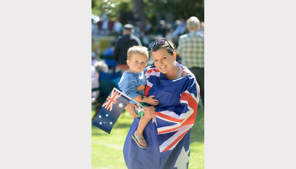 Australia Day celebrations in Eaglehawk. Jack Metherell and Krystal Widdows. Picture: Jim Aldersey