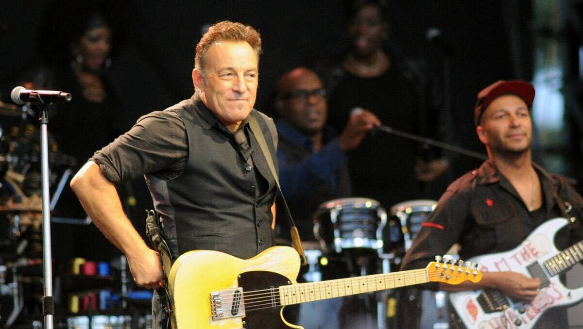 Bruce Springsteen and the E-Street Band perform at Hanging Rock. Picture: Jodie Donnellan