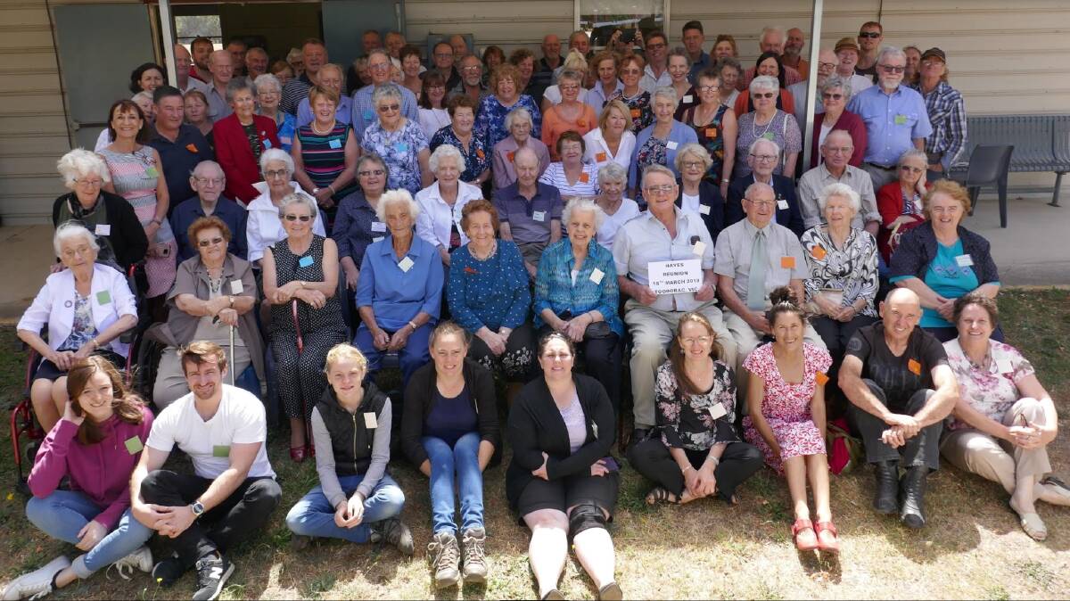 The Hayes family reunion in 2018. Picture supplied