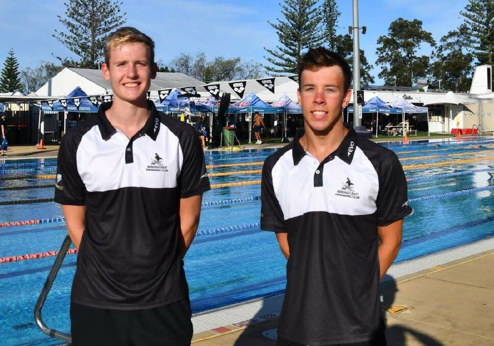 Bendigo East's Charlie Whitsed and Cameron Jordan will race at the Australian Opening Swimming Championships on the Gold Coast beginning on Wednesday.