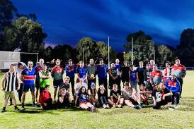 Players from the Bendigo FIDA Suns and Pyramid Hill at their training session at Weeroona Oval this week.