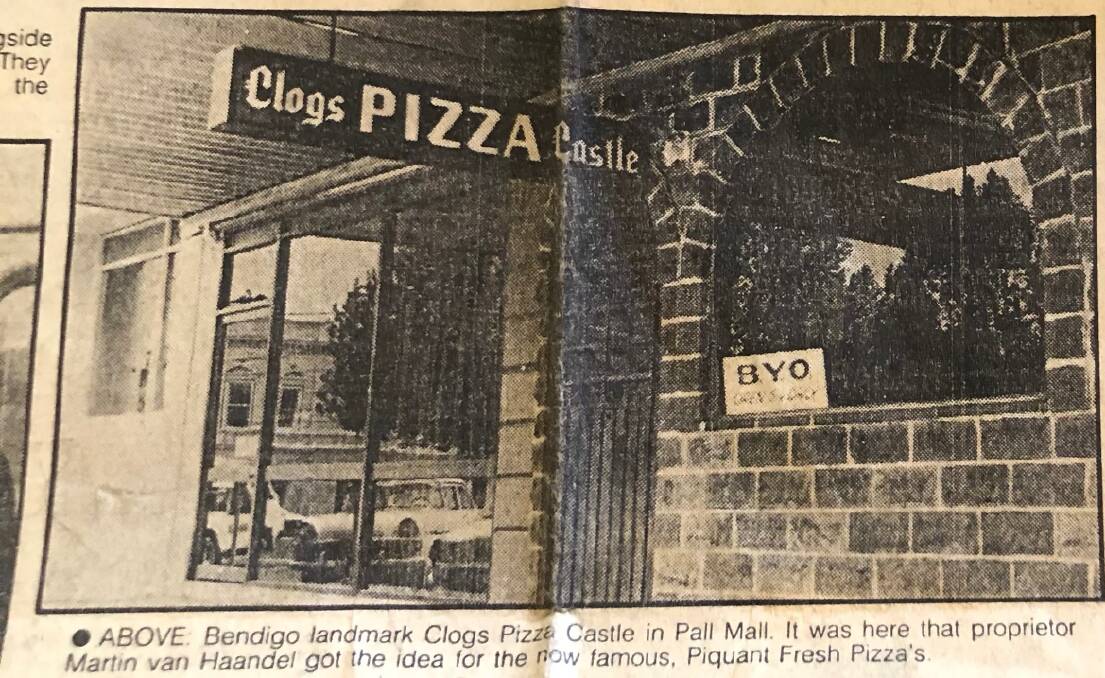 A Bendigo Advertiser story from 1986 shows the front of the Pizza Castle.