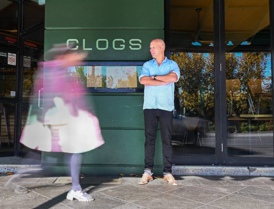 Michael van Haandel out the front of Clogs. His family is bidding the iconic Bendigo restaurant farewell. Picture by Enzo Tomasiello